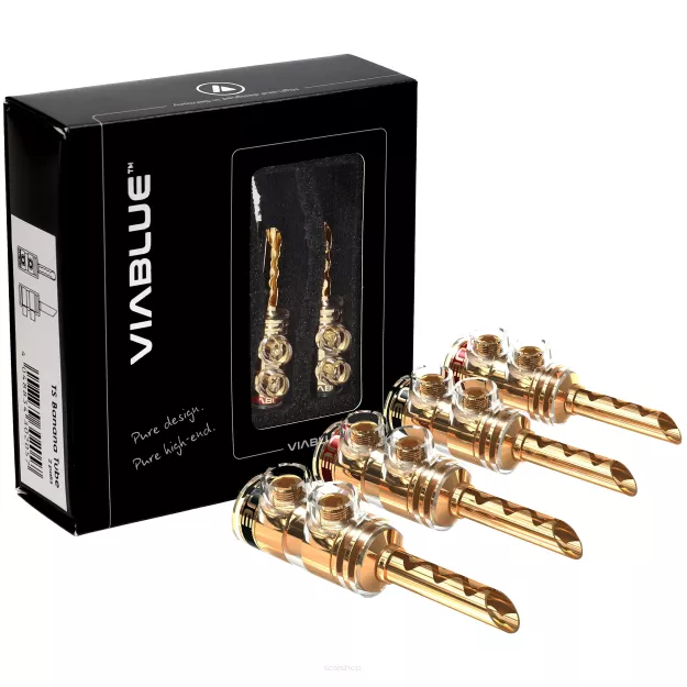 VIABLUE TS Banana Plugs Tube - Wtyki Bananowe (4 szt.)