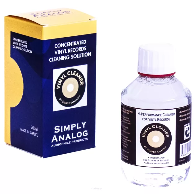 Simply Analog Vinyl Record Cleaner (200ml) - Koncentrat do Czyszczenia Płyt Winylowych (Do Rozcieńczania z Wodą)