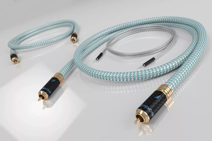 Ricable Invictus Turntable Reference - 2x1.0m - Przewód Gramofonowy 2RCA - 2RCA z żyłą uziemiają