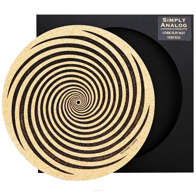 Simply Analog Corc Slip Mat (Vertigo) - Mata Gramofonowa z Korka (z Nadrukiem)